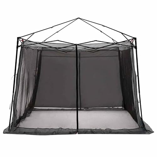 Pavillon-Rahmen Mesh Innenzelt Grau 303 x 303 cm – 185T Polyester mit PU-Beschichtung, langlebig & wetterfest für Garten, Camping und Outdoor von Eleganz