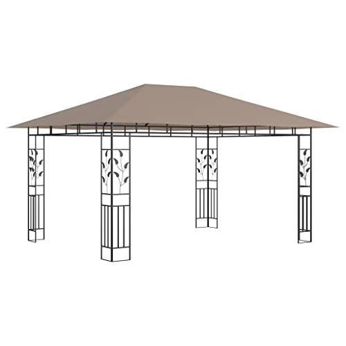 Pavillon mit Moskitonetz 4x3x2,73 m Taupe - Pulverbeschichteter Stahl & 100% Polyester - Ideal für Garten, Camping & Outdoor - Robust & Langlebig Pavillon mit Moskitonetz 4x3x2,73 m Taupe - Pulverbeschichteter Stahl & 100% Polyester - Ideal für Garten, Camping & Outdoor - Robust & Langlebig von Eleganz