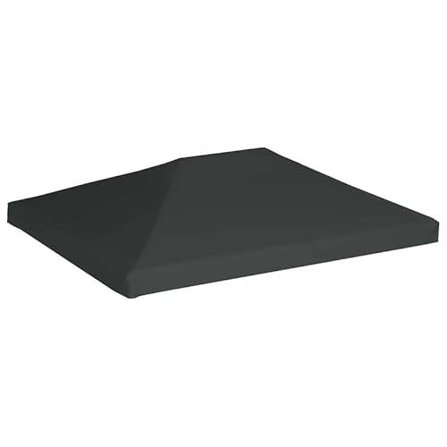 Pavillondach 4x3 m Grau aus 100% Polyester - wasserdicht und UV-beständig für Garten, Terrasse und Camping - Robustes und langlebiges Pavillon-Rahmen Zubehör von Eleganz