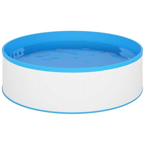 Planschbecken 350x90 cm Weiß – Großes Aufblasbares Kinderpool für Garten und Balkon, Leicht & Stabil mit 4 Separaten Kammern – Perfekt für Familien und Sommerpartys von Eleganz