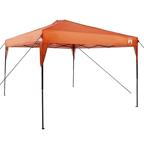 Pop-up Pavillon Zelt Orange 300 x 300 cm - Leichter Stoff-Pavillon für Garten, Camping & Outdoor - Schnellaufbau, Stabil & Wetterfest von Eleganz