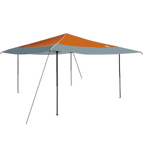Pop-up Pavillon Zelt Orange 400 x 400 cm - Stoff Material - Ideal für Garten, Camping & Outdoor - Leicht & Stabil - Schnell Aufbau von Eleganz