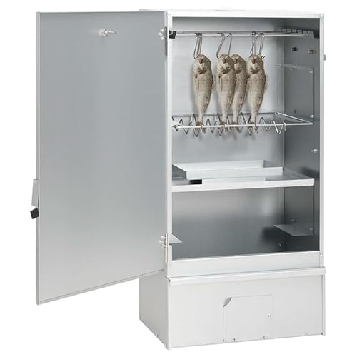Räucherofen mit Kaltrauchgenerator aus verzinktem Stahl - Ideal für Garten, Camping & Outdoor - Langlebig & einfach zu reinigen - Perfekt für Räucherfisch & Fleisch von Eleganz