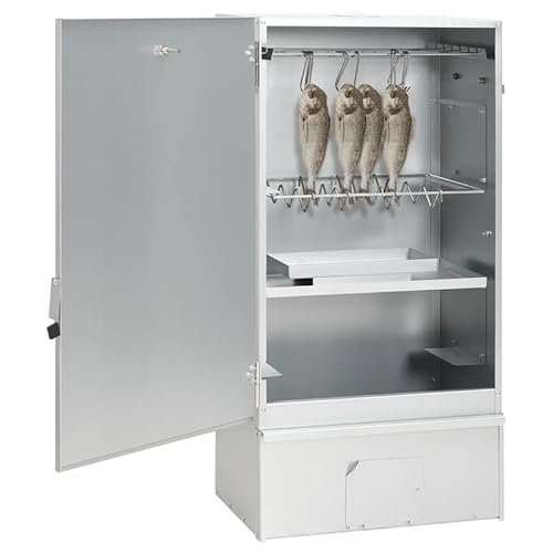 Räucherofen mit Kaltrauchgenerator aus verzinktem Stahl - Smoker für Garten, Balkon & Camping - Langlebig & Rostschutz - Einfache Handhabung für perfektes Räuchererlebnis von Eleganz
