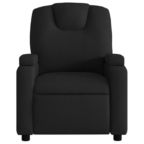 Relaxsessel Schwarz Stoff – Bequemer Sessel aus 100% Polyester, Metall & Sperrholz – Moderner Wohnzimmerstuhl für Entspannung und Komfort von Eleganz