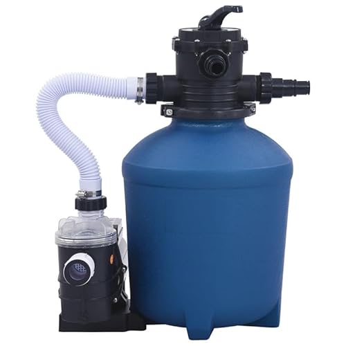 Sandfilteranlage mit Zeitschaltuhr 530 W 10980 L/h für Pool & Whirlpool | Hochleistungs-Sandfilter für klares Wasser | Ideal für Private Schwimmbäder | Energieeffizient und langlebig von Eleganz