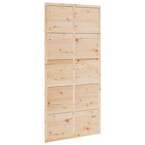 Scheunentür 100x208 cm aus massivem Kiefernholz (unbehandelt) – Robuste Türbeschläge für rustikale Scheunen und Lagerräume | Langlebig & naturbelassen von Eleganz