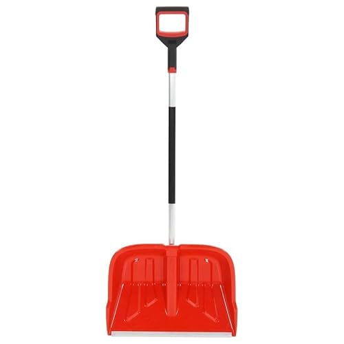 Schneeschaufel Rot 136 cm Aluminium - Stabile Schneeschaufel für effiziente Schneebeseitig, ideal für Haushalte & Winterdienst von Eleganz