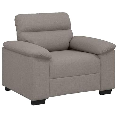 Sessel Taupe 60 cm Stoff - Moderner Wohnzimmer Sessel aus 100% Polyester, Metall & Massivholz - Bequemer Sitzsack für Wohnzimmer, Schlafzimmer & Balkon - Komfortabel & Langlebig von Eleganz