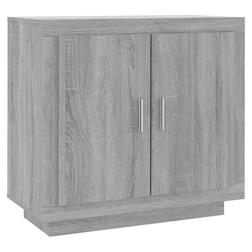 Sideboard Grau Sonoma 80x40x75 cm aus Holzwerkstoff - Modernes Wohnzimmermöbel für kleines Budget, Stauraumlösung Sideboard Grau Sonoma 80x40x75 cm aus Holzwerkstoff - Modernes Wohnzimmermöbel für kleines Budget, Stauraumlösung von Eleganz