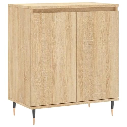 Sideboard Sonoma-Eiche 60x35x70 cm aus Holzwerkstoff & Eisen - Modernes Wohnzimmer Buffet mit Stauraum für kleine Räume - Langlebig & Stilvoll von Eleganz