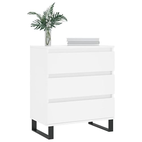 Sideboard Weiß 60x35x70 cm für Wohnzimmer | Modernes Schrankmöbel aus Holzwerkstoff & Eisen | Stauraum Lösung | Stilvoll & Langlebig von Eleganz