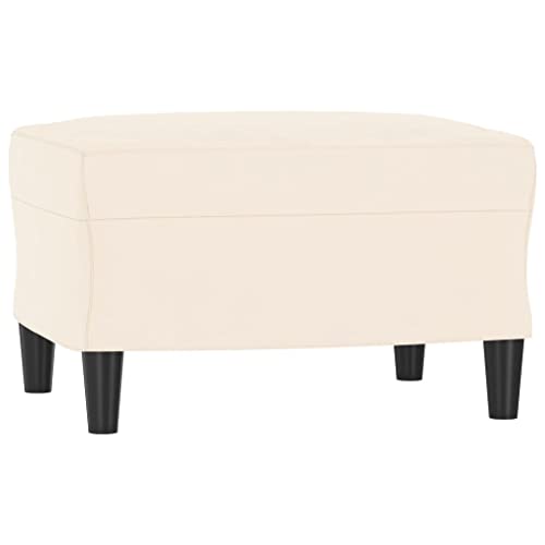 Sitzbank Creme 70x35x41 cm Samt - Elegante Sitzbank aus 100% Polyester und Sperrholz, perfekt für Wohnzimmer oder Flur, langlebig und pflegeleicht von Eleganz