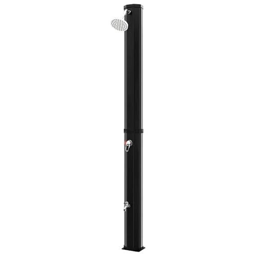 Solardusche 35 L Schwarz für Pool & Garten - Mit Duschkopf und Wasserhahn, praktisch und langlebig für Outdoor-Duschen von Eleganz