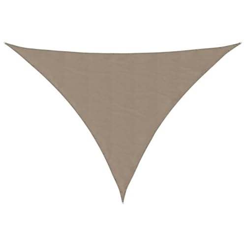 Sonnensegel Dreieckig 3,5x3,5x4,9 m aus PU-beschichtetem Oxford-Gewebe - UV-Schutz für Terrasse, Garten und Balkon - Wetterfest und Langlebig in Taupe von Eleganz