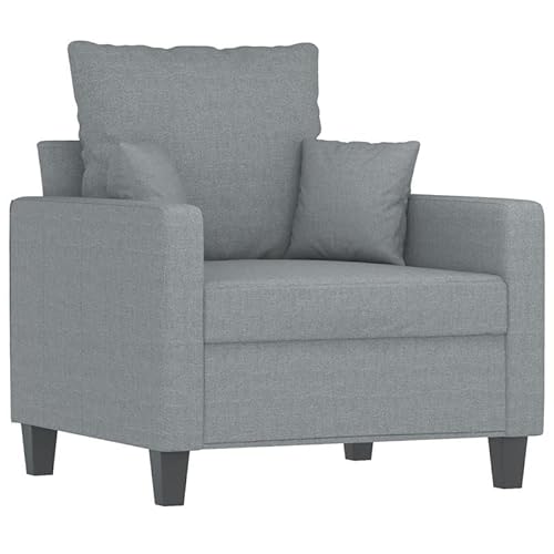 Stoff-Futon Sessel hellgrau 60 cm – Bequemer Relaxsessel für Wohnzimmer & Schlafzimmer, Platzsparend & Langlebig, Ideal für kleine Räume von Eleganz