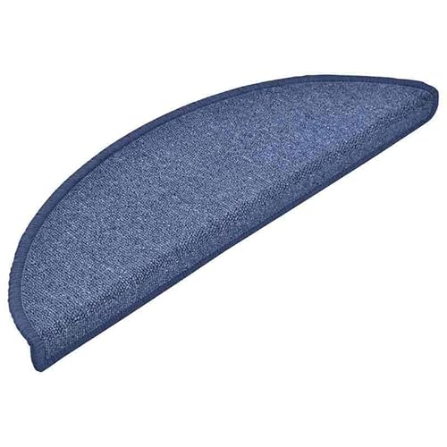 Stufenmatten 30 STK. Blau 56x17x3 cm - 100% PP Getuftet, rutschfest & langlebig - Ideal für Treppen, Eingangsbereiche & kleine Räume von Eleganz