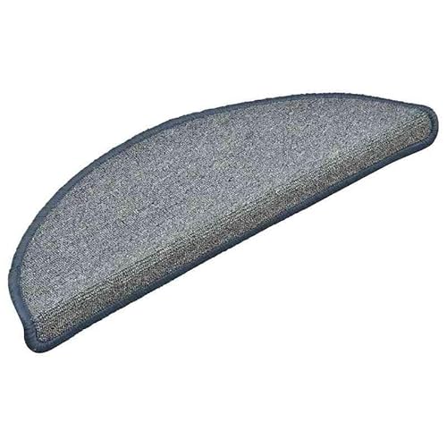 Stufenmatten 30 STK. Hellgrau und Blau 56x17x3 cm - 100% PP Getuftet, rutschfest und langlebig für Treppen, Flure und Eingangsbereiche - Ideal für Familien und kleine Wohnungen von Eleganz