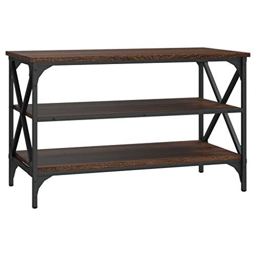 TV-Schrank Braun Eichen-Optik 80x40x50 cm aus Holzwerkstoff & Eisen - Moderner Wohnzimmerschrank für kleine Räume TV-Schrank Braun Eichen-Optik 80x40x50 cm aus Holzwerkstoff & Eisen - Moderner Wohnzimmerschrank für kleine Räume von Eleganz