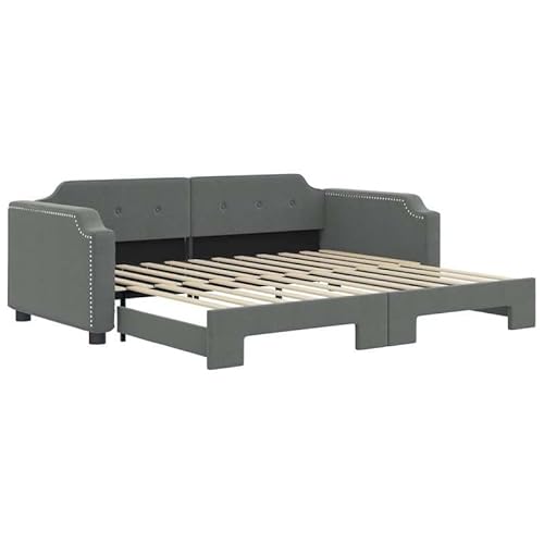 Tagesbett Ausziehbar Dunkelgrau 100x200 cm - Ausziehbare Schlafcouch für Gastzimmer & kleine Räume, langlebiger Stoffbezug, platzsparend & komfortabel Tagesbett Ausziehbar Dunkelgrau 100x200 cm - Ausziehbare Schlafcouch für Gastzimmer & kleine Räume, langlebiger Stoffbezug, platzsparend & komfortabel von Eleganz