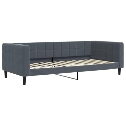 Tagesbett Dunkelgrau 90x200 cm Samt - Modernes Schlafsofa für Gastzimmer & Wohnbereich, Hochwertiger Bezug & Platzsparend - Ideal für Gäste & Kleine Räume Tagesbett Dunkelgrau 90x200 cm Samt - Modernes Schlafsofa für Gastzimmer & Wohnbereich, Hochwertiger Bezug & Platzsparend - Ideal für Gäste & Kleine Räume von Eleganz