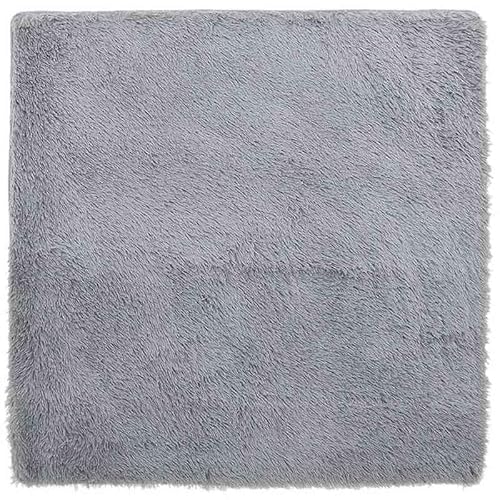 Teppich Shaggy Hochflor NAVARRA Hellgrau 160x160 cm - 100% Polyester, weich & langlebig, ideal für Wohnzimmer & Schlafzimmer, modernes Design für gemütliche Atmosphäre von Eleganz