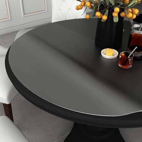 Tischfolie matt Ø 60 cm 2 mm PVC - Tischschutz für täglichen Gebrauch, kratzfest & leicht zu reinigen - Ideal für Küche, Wohnzimmer oder Büro von Eleganz