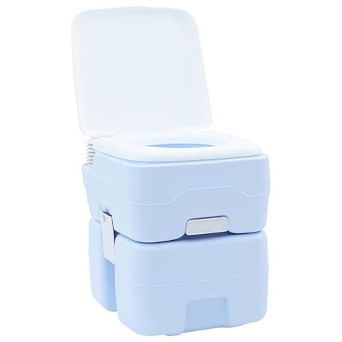 Tragbare Toilette 20L - Campingtoilette aus Kunststoff (lichtblau/weiß) für Outdoor, Camping & Notfall - Leicht & langlebig - Ideal für Camper, Reisende & Familien von Eleganz
