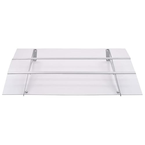 Türvordach 120x90 cm - Markise aus starker PC-Platte (Polycarbonat), Stahl & Aluminium - Wetterfest & langlebig für Haustür & Eingangsbereich von Eleganz