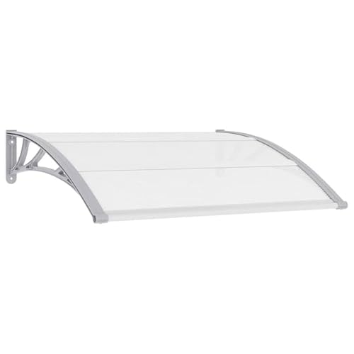 Türvordach Grau 120x100 cm aus Polycarbonat-Platten mit ABS-Halterung und Aluminiumleisten - Langlebiges Markisendach für Terrassen und Hauseingänge Türvordach Grau 120x100 cm aus Polycarbonat-Platten mit ABS-Halterung und Aluminiumleisten - Langlebiges Markisendach für Terrassen und Hauseingänge von Eleganz