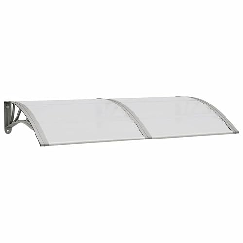 Türvordach aus Polycarbonat und Aluminium 150x75 cm - Graue Markise für Terrassen und Hauseingänge - Wetterbeständig und langlebig von Eleganz