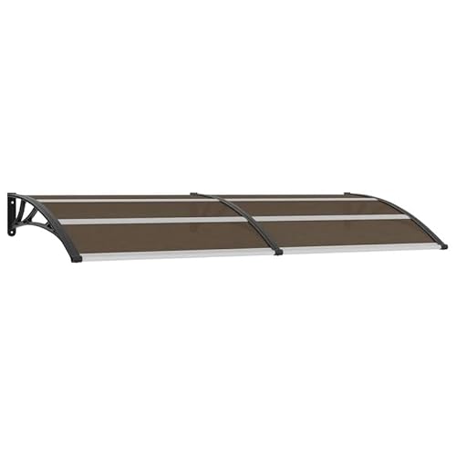 Vordach Schwarz 240x100 cm aus Polycarbonat-Platten mit ABS-Halterung und Aluminiumleisten - Langlebiges Markise für Terrasse, Balkon oder Eingangsbereich - Einfache Montage und Witterungsbeständig Vordach Schwarz 240x100 cm aus Polycarbonat-Platten mit ABS-Halterung und Aluminiumleisten - Langlebiges Markise für Terrasse, Balkon oder Eingangsbereich - Einfache Montage und Witterungsbeständig von Eleganz
