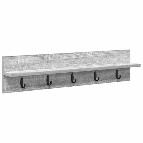 Wandregal aus Holzwerkstoff - Grauer Kleiderständer Sonoma 80 x 10.5 x 18 cm - Platzsparend & Stilvoll für Kleidung, Handtücher - Ideal für kleine Räume & Flure Wandregal aus Holzwerkstoff - Grauer Kleiderständer Sonoma 80 x 10.5 x 18 cm - Platzsparend & Stilvoll für Kleidung, Handtücher - Ideal für kleine Räume & Flure von Eleganz