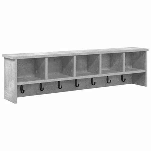 Wandregal aus Holzwerkstoff - Moderner Kleiderständer Betongrau 100 cm - Platzsparend & Stylisch für Kleidung, Handtücher - Perfekt für Flur, Bad, Schlafzimmer Wandregal aus Holzwerkstoff - Moderner Kleiderständer Betongrau 100 cm - Platzsparend & Stylisch für Kleidung, Handtücher - Perfekt für Flur, Bad, Schlafzimmer von Eleganz