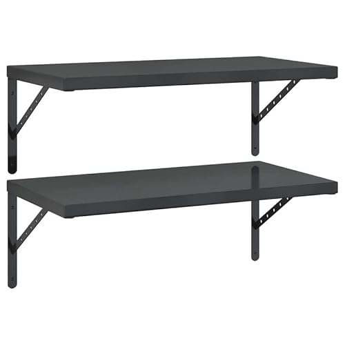 Wandregale 2 Stücke 75x40 cm Schwarz Edelstahl – Stabiles Regal für Küche, Bad oder Wohnzimmer – Platzsparend & Langlebig – Modernes Design für mehr Stauraum Wandregale 2 Stücke 75x40 cm Schwarz Edelstahl – Stabiles Regal für Küche, Bad oder Wohnzimmer – Platzsparend & Langlebig – Modernes Design für mehr Stauraum von Eleganz