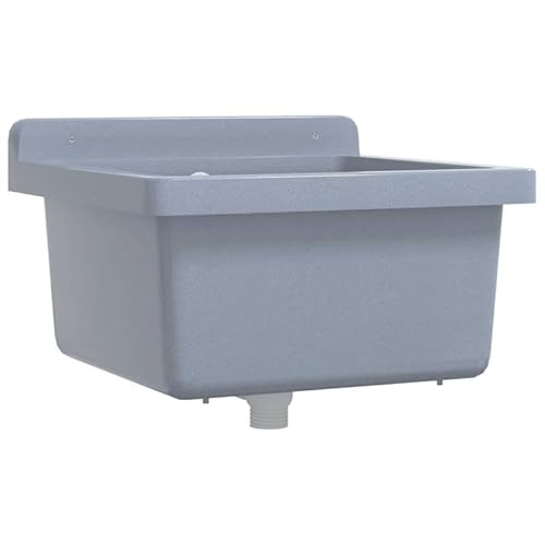 Waschbecken aus Harz 40x40x24 cm, grau, wandmontiert - langlebig & pflegeleicht für Küche, Bad oder Gewerbe - platzsparend & modern Waschbecken aus Harz 40x40x24 cm, grau, wandmontiert - langlebig & pflegeleicht für Küche, Bad oder Gewerbe - platzsparend & modern von Eleganz
