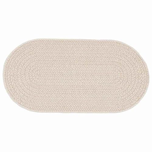 ZIZUR Creme PP Teppich – Moderner & strapazierfähiger Badvorleger für Wohnzimmer, Schlafzimmer & Eingangsbereich | Leicht zu reinigen, rutschfest | Ideal für Familien & kleine Räume von Eleganz