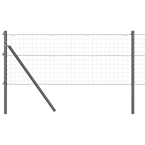 Zaunpfosten 13 Stück Grau Ø32mm 80 cm aus verzinktem Stahl – langlebig & wetterfest für Garteneinfassungen, Zäune und Grundstücksabgrenzungen von Eleganz