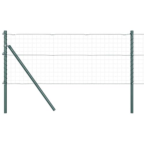 Zaunpfosten 13 Stück Grün Ø32mm 120 cm - Verzinkter Stahl für Gartenumrandung - Langlebig & Wetterfest - Perfekte Einfriedung für Beete & Rasen von Eleganz
