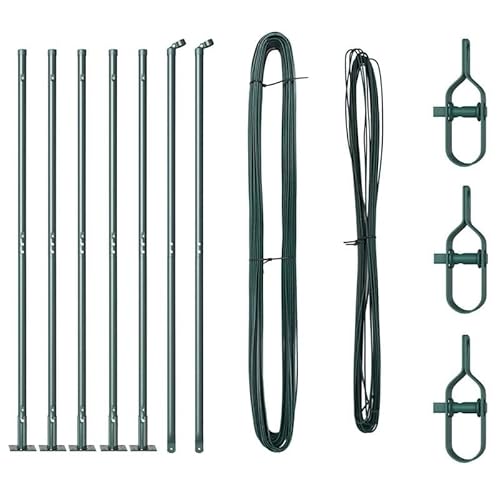 Zaunpfosten 7 Stück Grün Ø32mm 130 cm - Verzinkter Stahl für Gartenumrandung | Langlebig & Witterungsbeständig | Einfache Montage | Ideal für Gartengestaltung Zaunpfosten 7 Stück Grün Ø32mm 130 cm - Verzinkter Stahl für Gartenumrandung | Langlebig & Witterungsbeständig | Einfache Montage | Ideal für Gartengestaltung von Eleganz