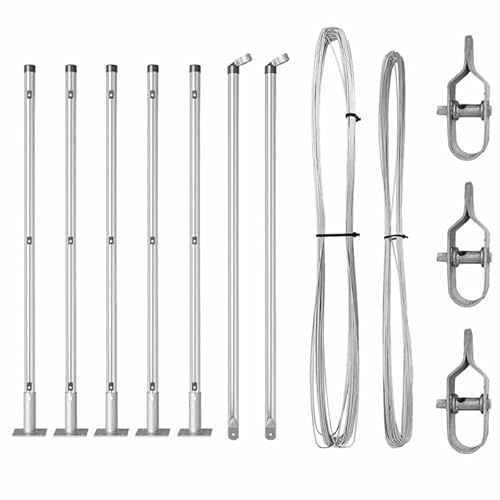 Zaunpfosten aus verzinktem Stahl, 7 Stück, Ø32mm, 90 cm - langlebig und wetterfest für Gartenumrandungen und Grundstücksabgrenzungen Zaunpfosten aus verzinktem Stahl, 7 Stück, Ø32mm, 90 cm - langlebig und wetterfest für Gartenumrandungen und Grundstücksabgrenzungen von Eleganz