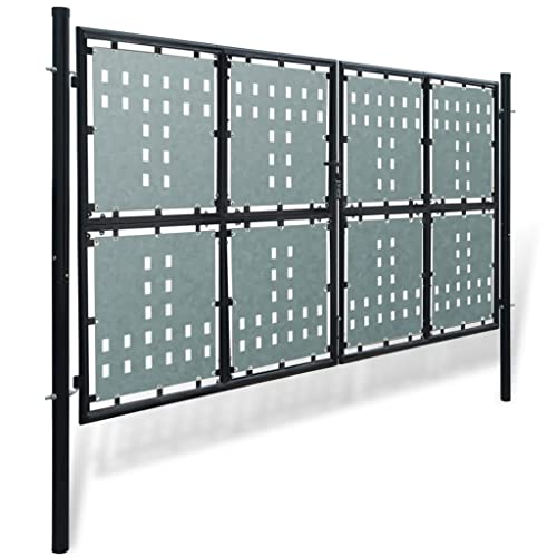 Zauntor Schwarz 300x225 cm | Einzeltor für Garten & Grundstück | Robust & Witterungsbeständig | Einfache Montage | Ideal als Absperrung oder Sichtschutz Zauntor Schwarz 300x225 cm | Einzeltor für Garten & Grundstück | Robust & Witterungsbeständig | Einfache Montage | Ideal als Absperrung oder Sichtschutz von Eleganz