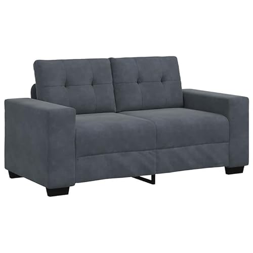 Zweisitzer-Sofa 120 cm Samt Dunkelgrau – Futon für Wohnzimmer & kleine Räume, bequem & platzsparend, modernes Design für Komfort von Eleganz