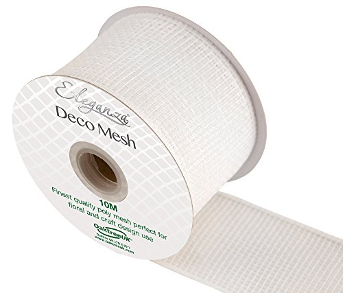 Eleganza Deco Mesh 63 mm x 10 m Nr. 01, weiß von Eleganza