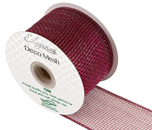 Eleganza Deco Mesh 63 mm x 10 m Nr. 17, Burgund von Eleganza