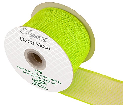 Eleganza Lime Nr. 14 Deco Mesh, grün, 63 mm x 10 m von Eleganza