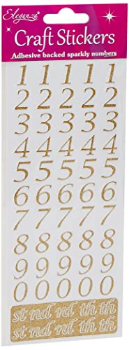 ELEGANZA Zahlen-Set Nr. 65, goldfarben, Synthetisches Material, Gold, 16.5 x 7.6 x 0.2 cm von Eleganza