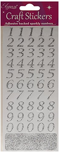 Eleganza Oaktree Crafts Stilisiertes Zahlen-Set , Silber Nr. 66 Zahlen-Set Silber von Eleganza