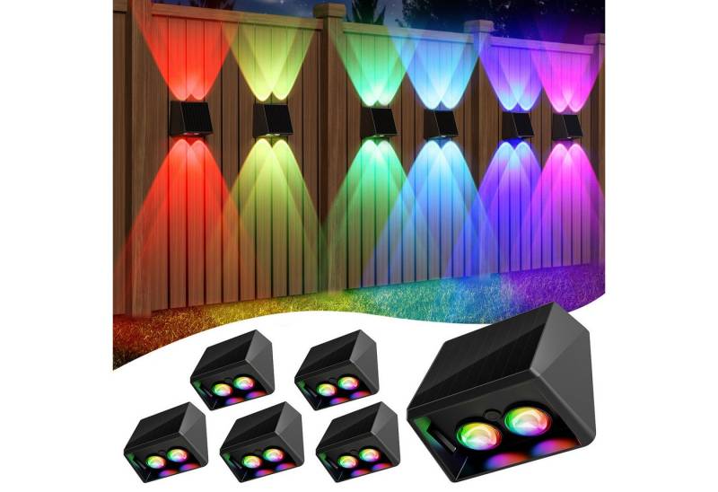 Elegear Außen-Wandleuchte 2Pack Solarleuchte mit Bewegungsmelder, LED Außen Gartenleuchte, LED wechselbar, Warmweiß, Außen-Wandleuchte für Flur/Wand, IP54 wasserdicht von Elegear