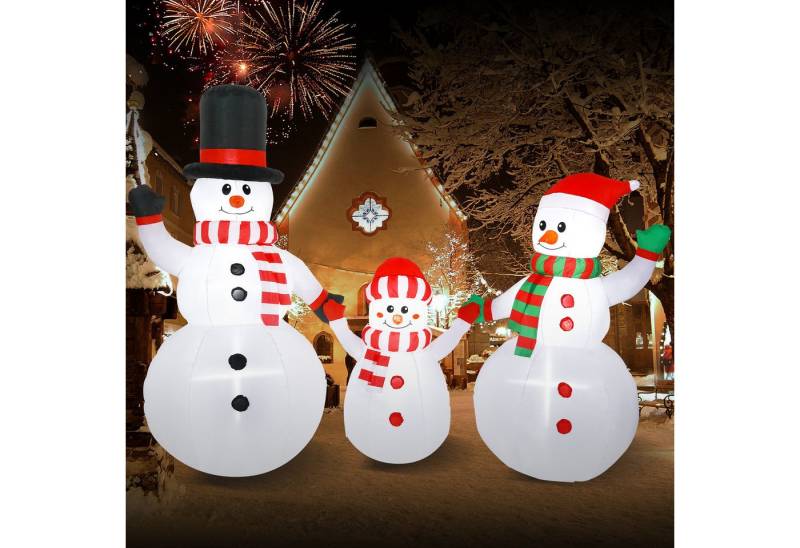 Elegear LED-Dekofigur Weihnachts-Schneemann aufblasbar, Perfekte Dekoration für Hof&Terrasse, 2,44m große Schneemann-Familie mit 6 LEDs, langlebigem Material Elegear LED-Dekofigur Weihnachts-Schneemann aufblasbar, Perfekte Dekoration für Hof&Terrasse, 2,44m große Schneemann-Familie mit 6 LEDs, langlebigem Material von Elegear
